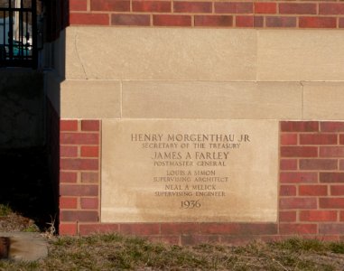 Auburn, Nebraska post office cornerstone