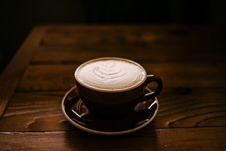 Cup espresso table photo