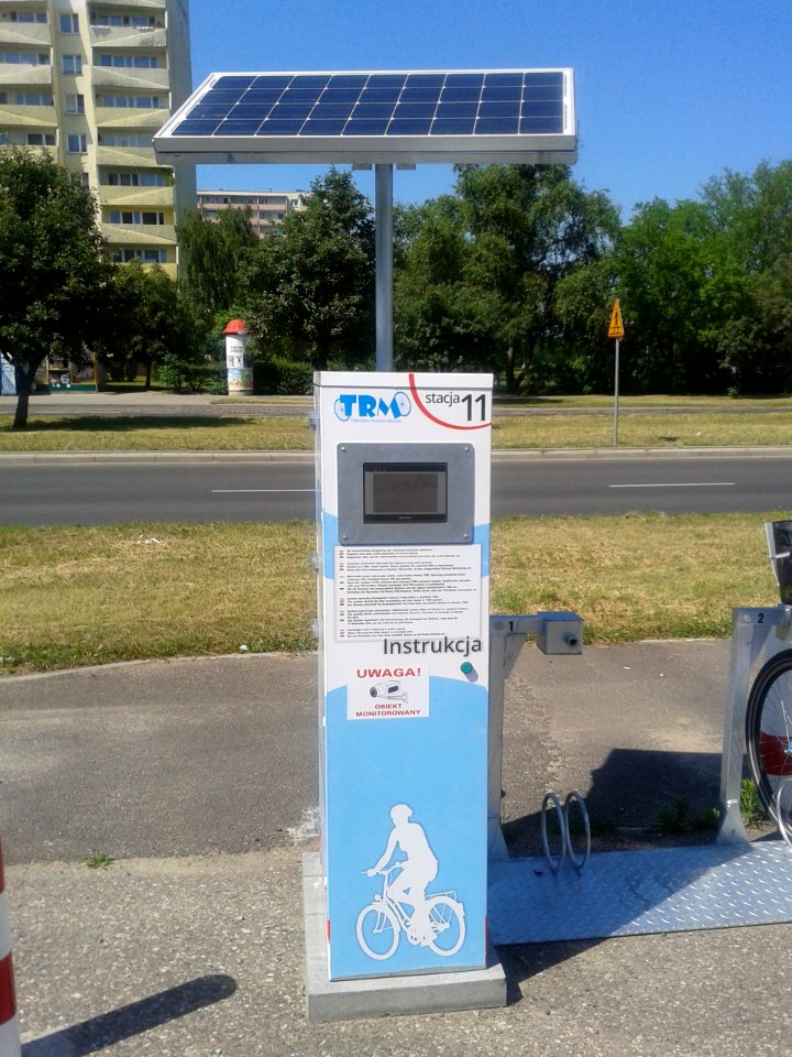 Automat do wypożyczania rowerów Toruńki Rower Miejski