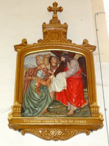 Aulnois sous Vertuzey (Meuse) Église Saint- Sébastien chemin de Croix station 06