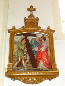 Aulnois sous Vertuzey (Meuse) Église Saint- Sébastien chemin de Croix station 02