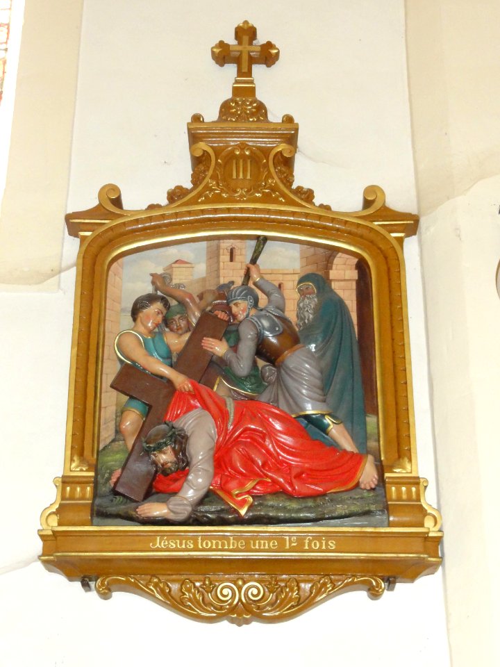 Aulnois sous Vertuzey (Meuse) Église Saint- Sébastien chemin de Croix station 03