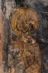 Avlonari church Agios Demetrios 11th-C. fresco Euboea Greece photo