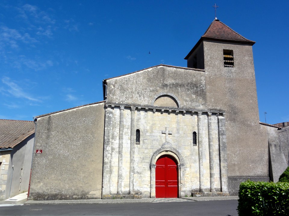 Anglade (Gironde) église, façade