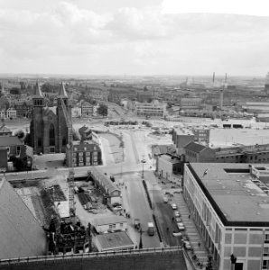 Arnhem omgeving markt St Eusebiuskerk van bovenaf gezien, Bestanddeelnr 916-8941