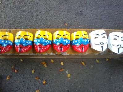 Anonymous masks Venezuela 2014