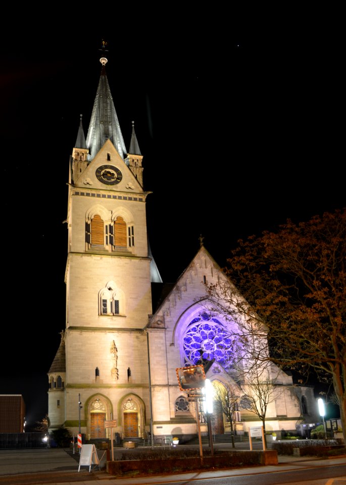Bad Homburg, St. Marien bei Nacht