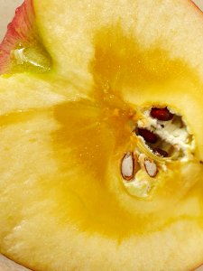 Aomori apple called Sanfuji- part considered the sweetest