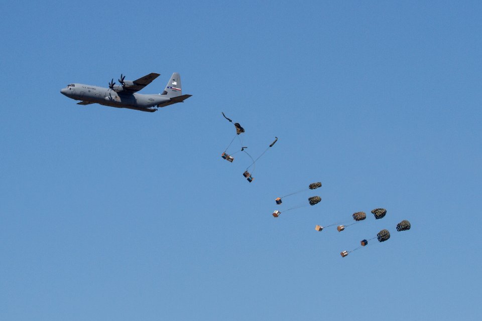 C-130J Super Hercules Air Drop Dyess AFB 2015 6