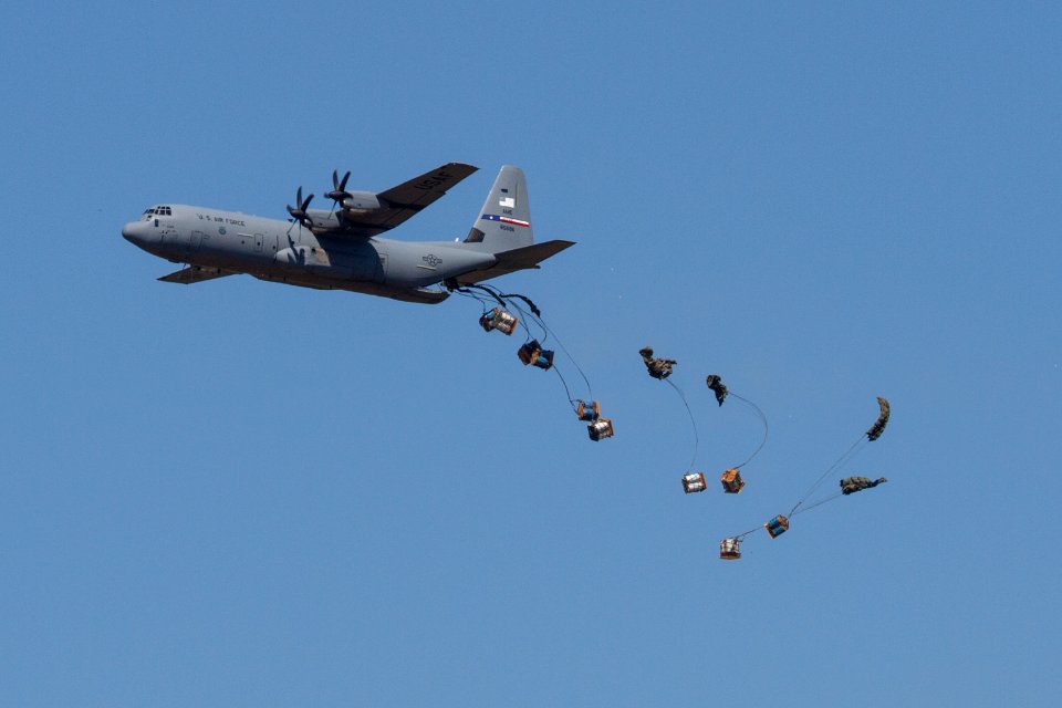 C-130J Super Hercules Air Drop Dyess AFB 2015 5