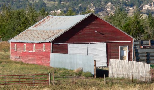 C. C. Hampton homestead machine shed from NW 1