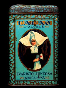 Cacao Evarsto Juncosa tin, pictuers of Barcelona, photo1