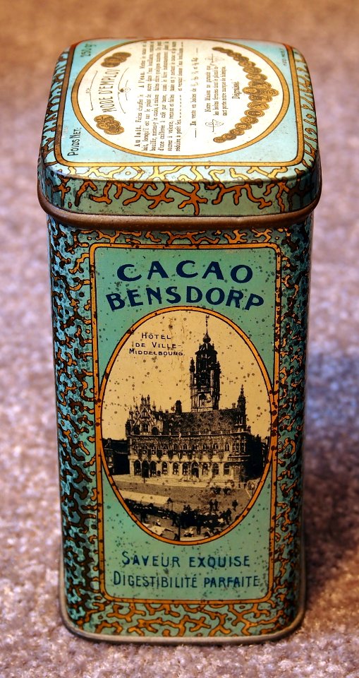 Cacao Bensdorp blikje, Middelbourg, Abbaye-, Dam-, Hotel de Ville-, foto4