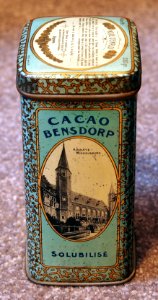 Cacao Bensdorp blikje, Middelbourg, Abbaye-, Dam-, Hotel de Ville-, foto2 photo