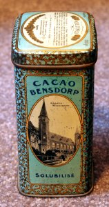 Cacao Bensdorp blikje, Middelbourg, Abbaye-, Dam-, Hotel de Ville-, foto2