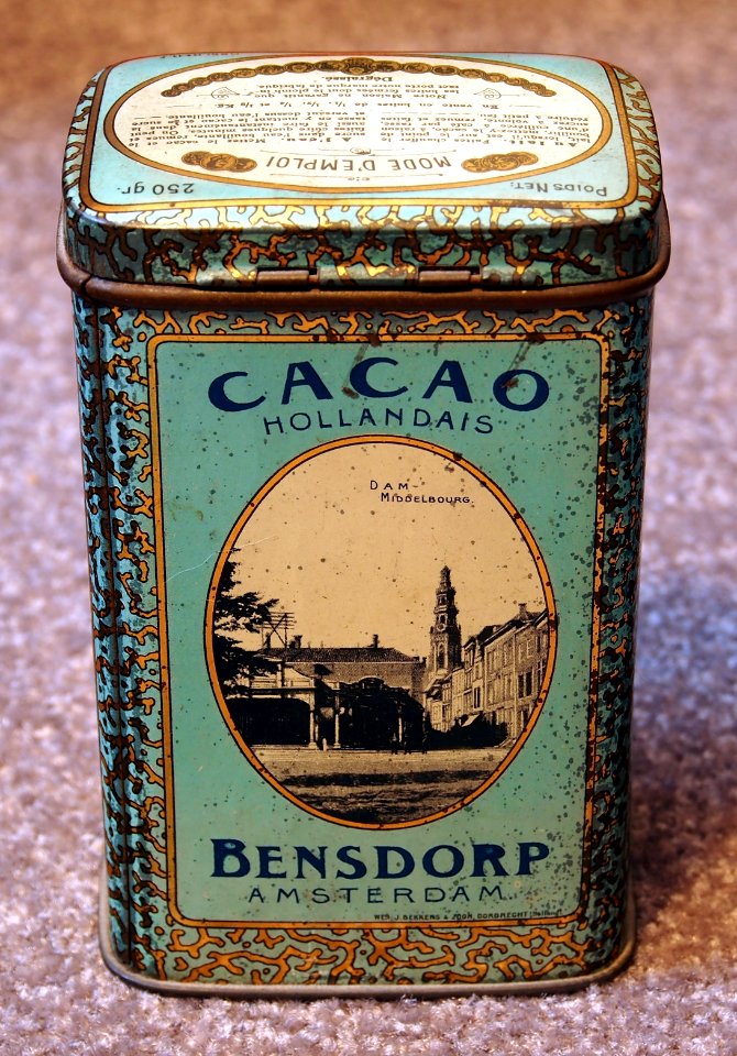 Cacao Bensdorp blikje, Middelbourg, Abbaye-, Dam-, Hotel de Ville-, foto3