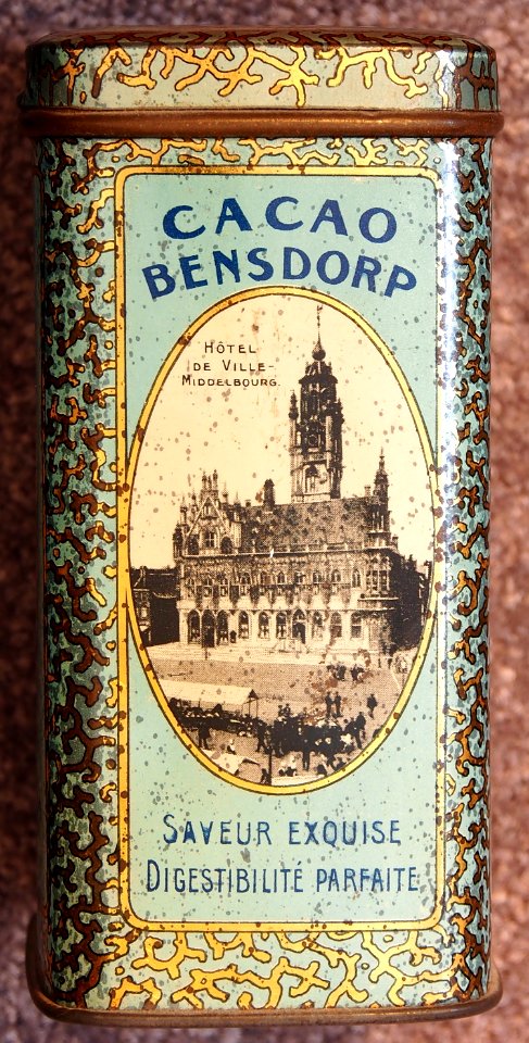 Cacao Bensdorp blikje, Middelbourg, Abbaye-, Dam-, Hotel de Ville-, foto6