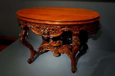 Center Table, attributed to Joseph and John W. Meeks, New York, 1863, laminated rosewood - Cincinnati Art Museum - DSC04543