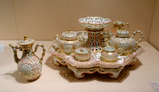 Cabaret, Sevres, design by Jean-Marie-Ferdinand Regnier, 1850-1861, porcelain, 69.193.1-11 - Metropolitan Museum of Art - New York City - DSC07501