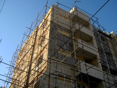 Building under construction- trellis - Shariati st - Nishapur 3