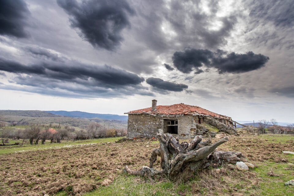 Landscape panoramic abandoned