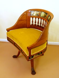 Cabinet chair, probably Spain, early 19th century - Museo Nacional de Artes Decorativas - Madrid, Spain - DSC08314