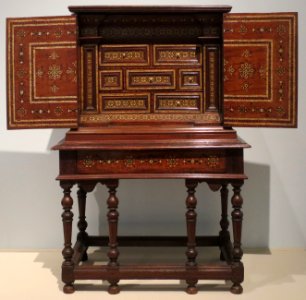 Cabinet from Spain, c. 17th century, wood, ivory and metal, Honolulu Academy of Arts