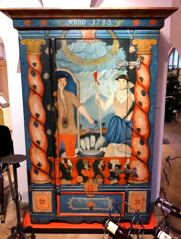 Cabinet, Lausitz, 1783 - Museum für Sächsische Volkskunst - DSC08241