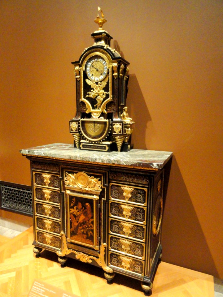 Cabinet, about 1690, Andre-Charles Boulle, ebony, metal, tortoise shell - Cleveland Museum of Art - DSC09000