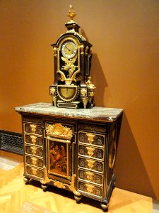 Cabinet, about 1690, Andre-Charles Boulle, ebony, metal, tortoise shell - Cleveland Museum of Art - DSC09000