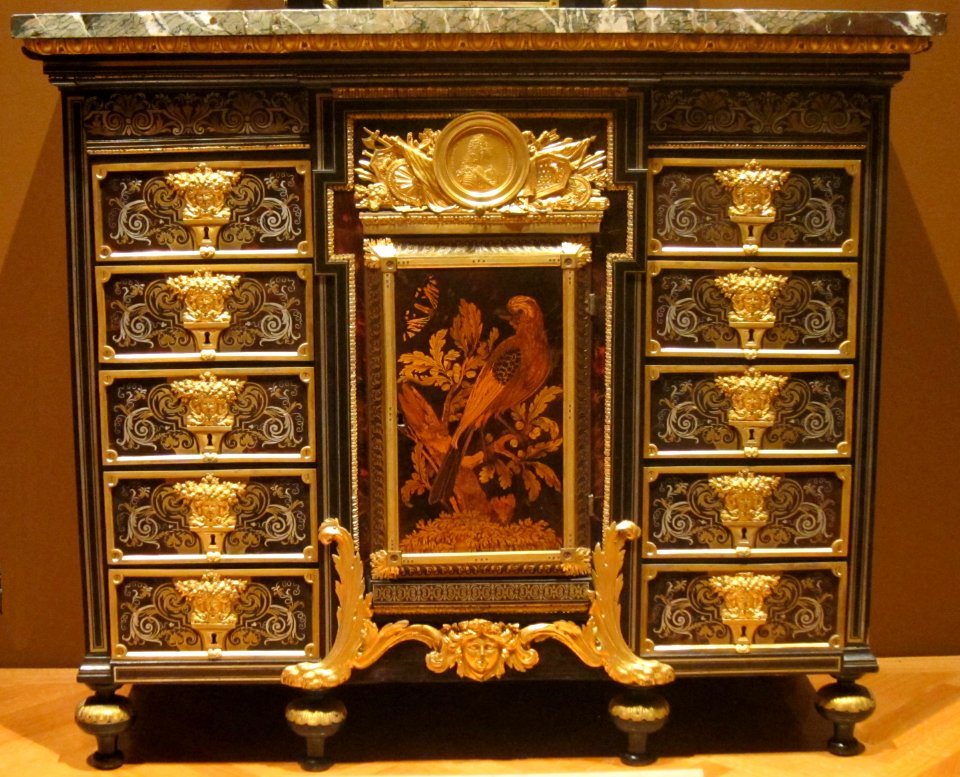 Cabinet, c. 1690, ebony, metal and tortoise shell, André-Charles Boulle, Cleveland Museum of Art