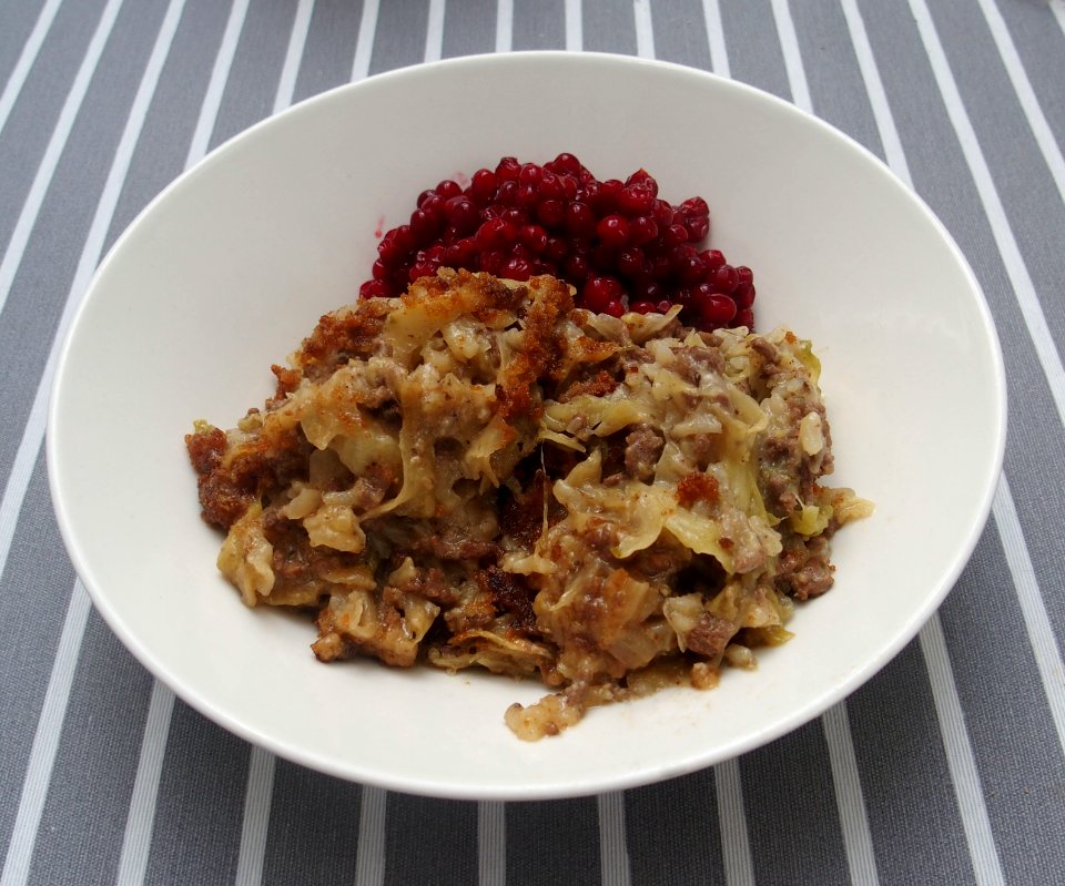 Cabbage casserole or kaalilaatikko