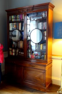 Cabinet, Thomas Chippendale, 1700s, mahogany - Lord Harewood's Sitting Room - Harewood House - West Yorkshire, England - DSC01784