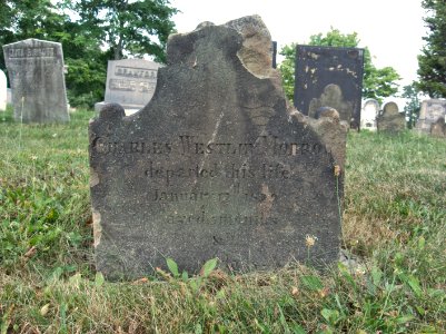 Charles Westley Morrow Tombstone, Hiland Cemetery, 2015-08-17, 01