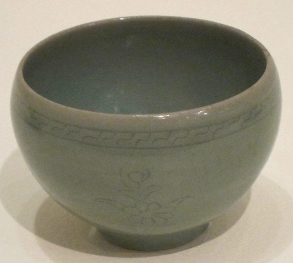 Cup from Korea, Koryo, 12th century, stoneware with celadon glaze, Honolulu Museum of Art