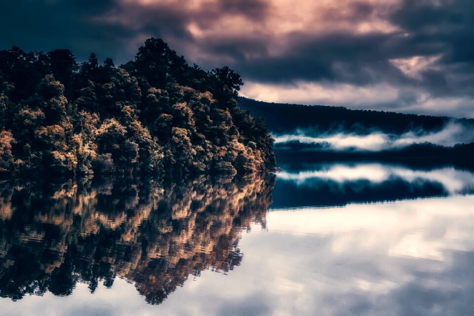 Reflections sky clouds