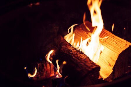 Campfire dark night