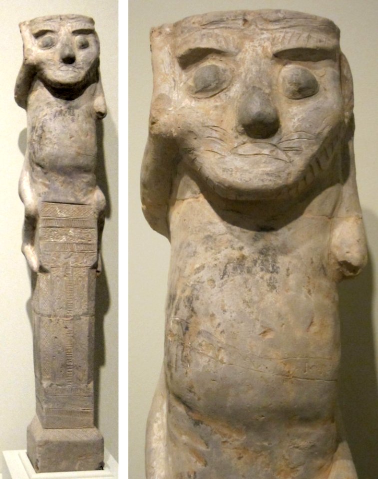 Chinese funerary pillar, Han dynasty, c. 1st century CE, earthenware, HAA