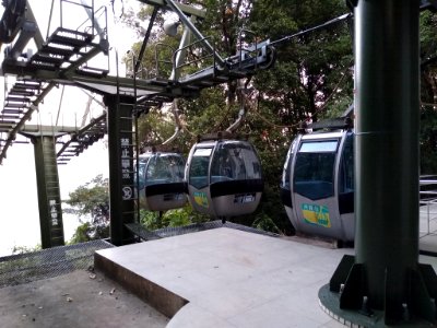 Cable cars at the upper station in Danxiashan 01