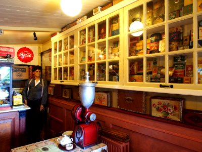 Cabinets with cigars and sigarette brands