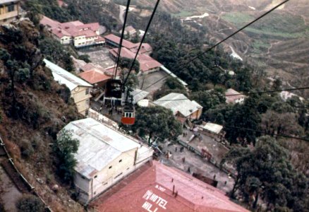 Cableway descending from Gun Hill to Mussoorie