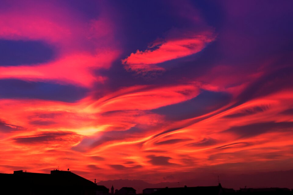 Italy horizon sun sunset