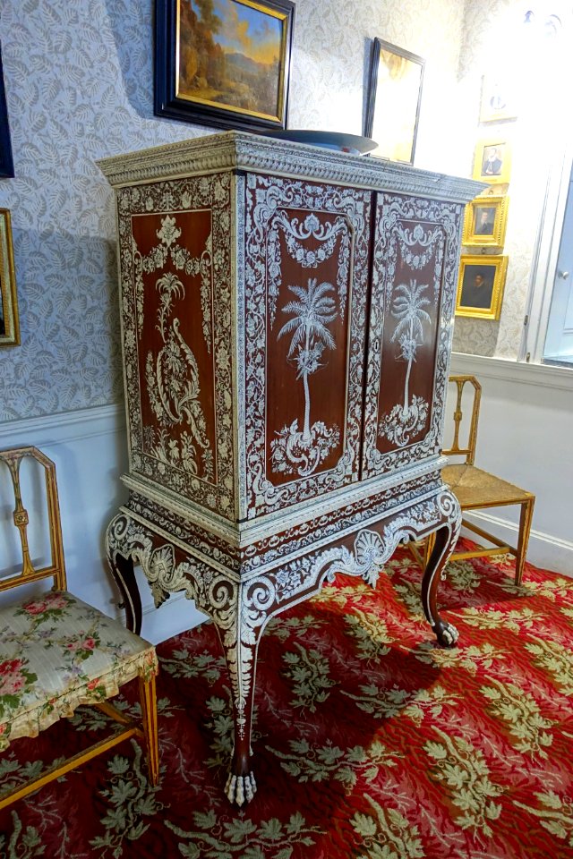 Cabinet on stand, 1760, ivory and wood - Kingston Lacy - Dorset, England - DSC03612