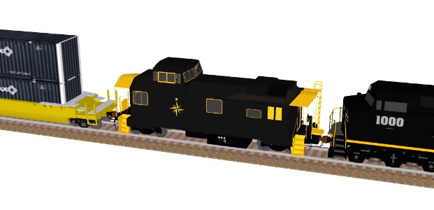 Caboose front of train