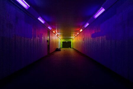 Road tunnel night photo