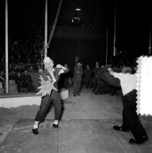 Circus Mikkenie in Turnhout Belgie. De Zacchini-clowns, Bestanddeelnr 904-6924