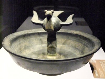 Black pottery tray, Warring States, Hebei Institute of Cultural Relics
