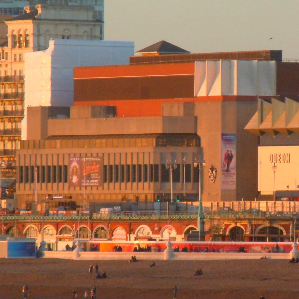 Brighton Centre, King's Road, Brighton (January 2017, seen from Palace Pier)