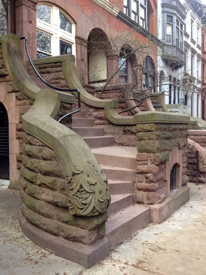 Brownstone staircase in Park Slope Brooklyn