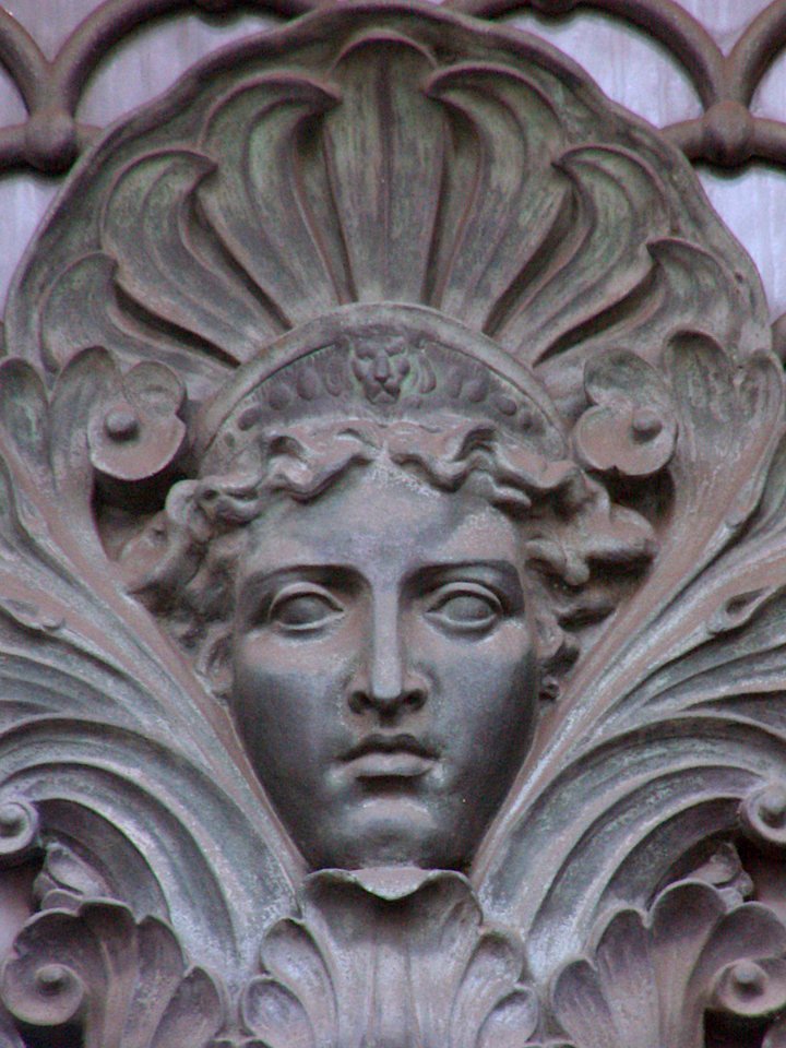 Bronze Grotesque Face, Carnegie Institute, Oakland, Pittsburgh, 2020-02-24